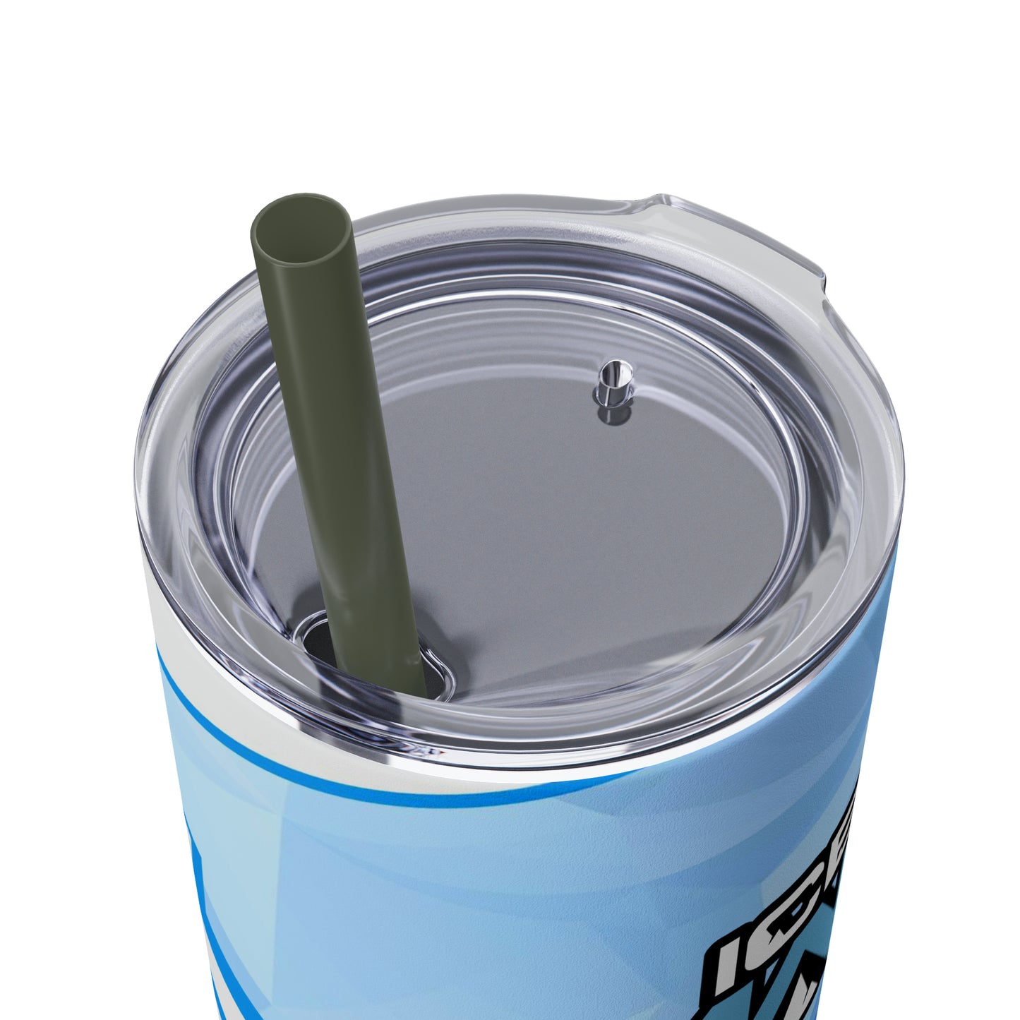 IceMan Skinny Tumbler with Straw, 20oz