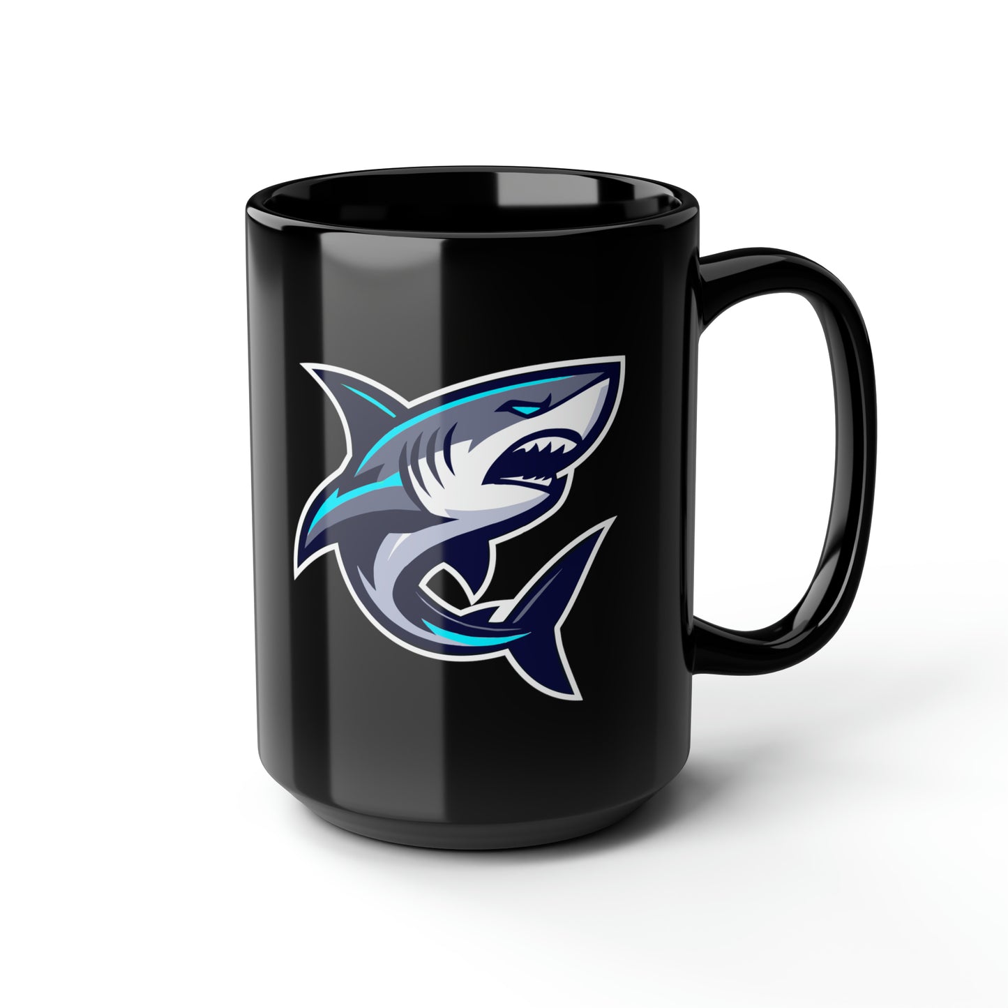 Casual Shark Classic Black Mug, 15oz