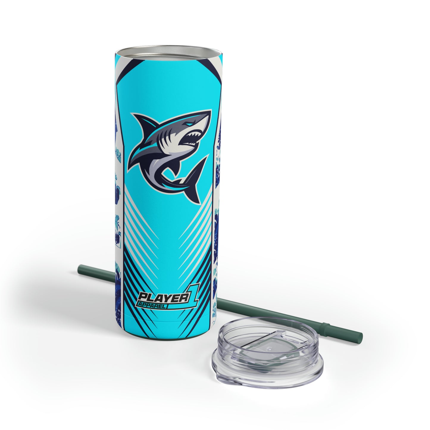 Casual Shark Skinny Matte Tumbler, 20oz