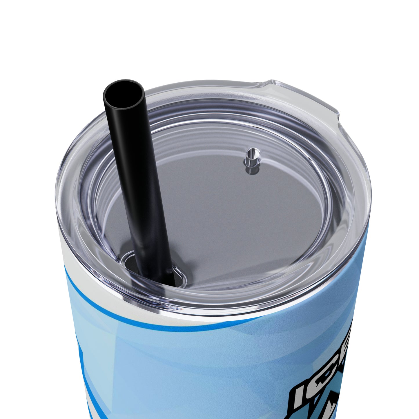 IceMan Skinny Tumbler with Straw, 20oz