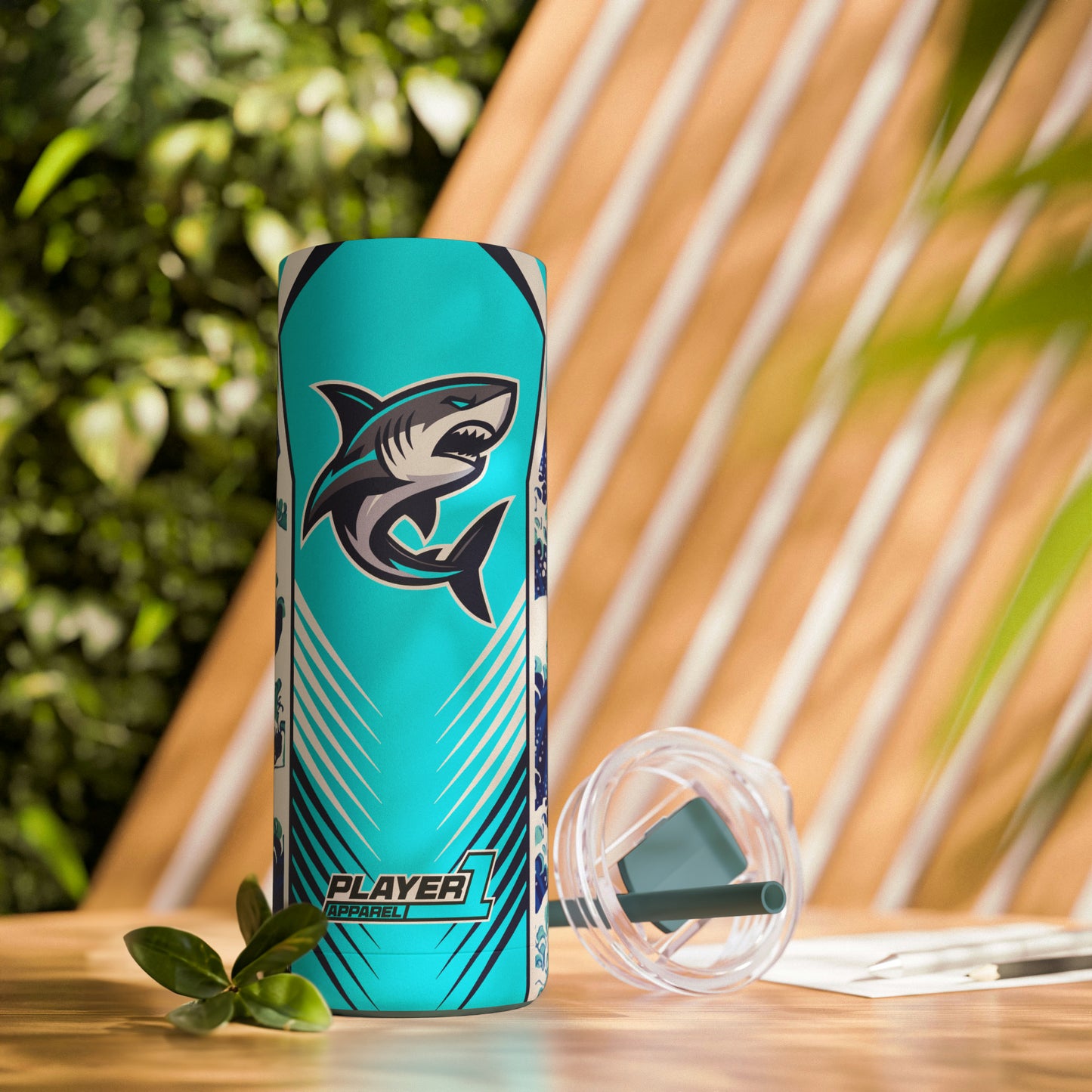 Casual Shark Skinny Matte Tumbler, 20oz