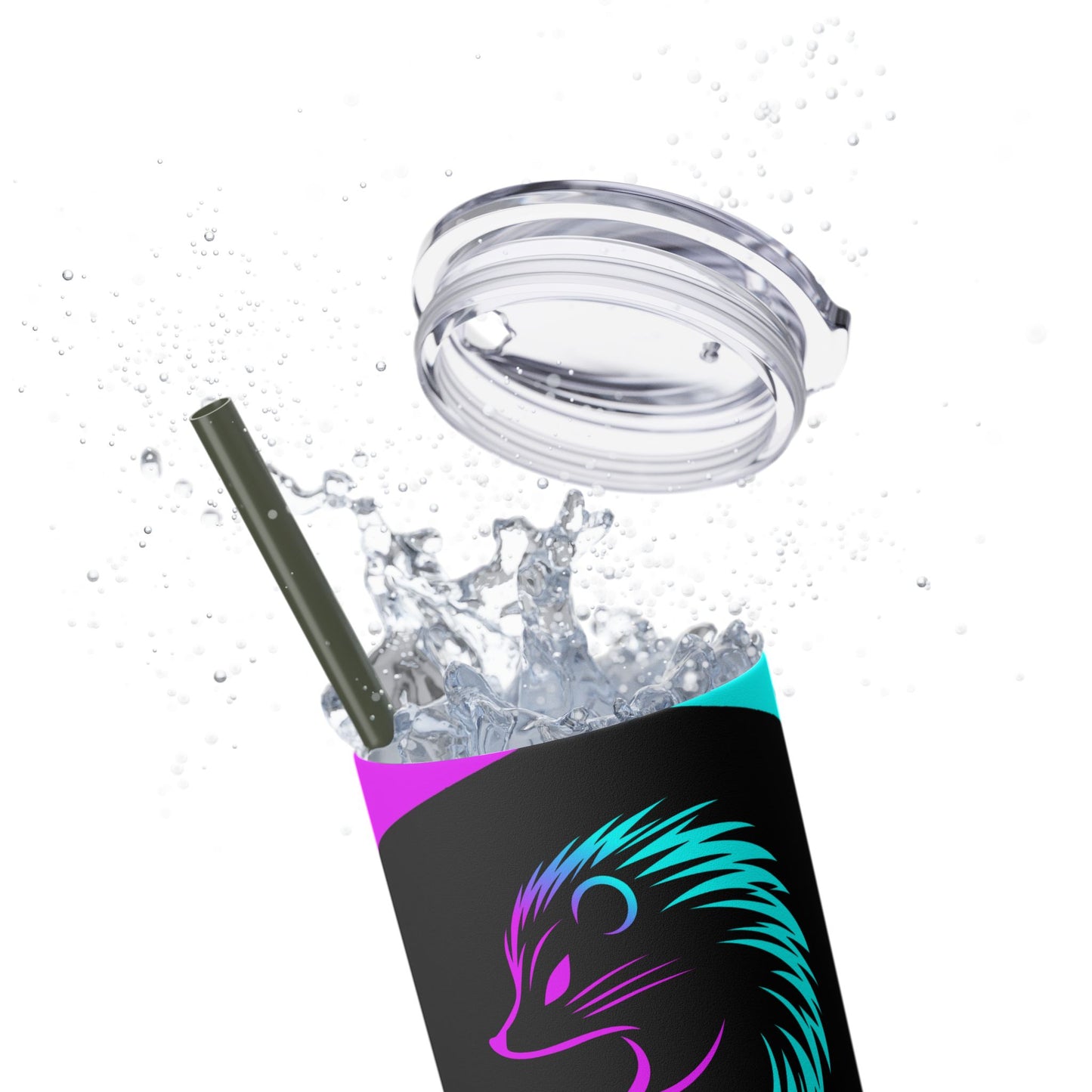 Kraven Quills Skinny Tumbler with Straw, 20oz