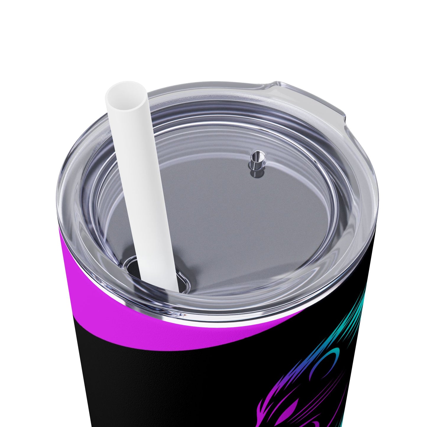Kraven Quills Skinny Tumbler with Straw, 20oz