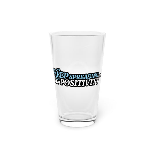 IceMan Keep Spreading Positivity Pint Glass, 16oz