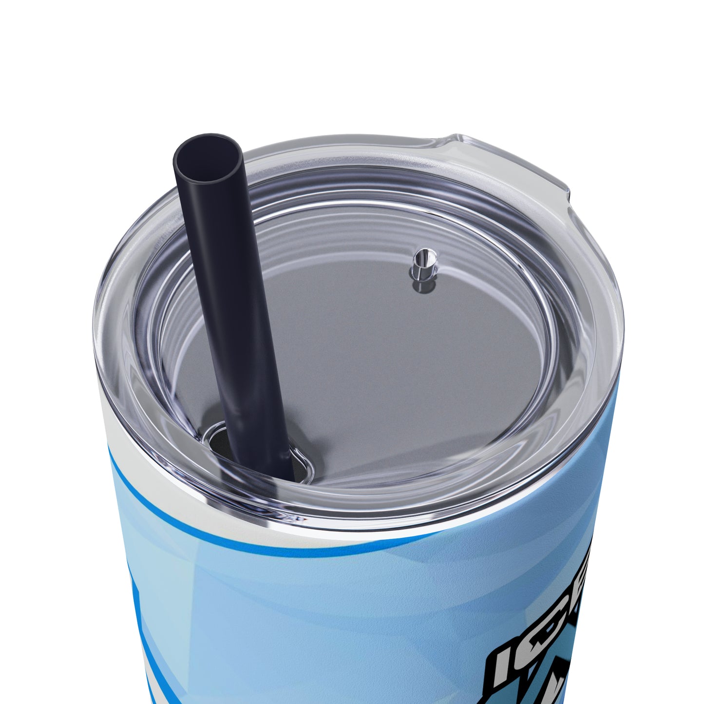 IceMan Skinny Tumbler with Straw, 20oz