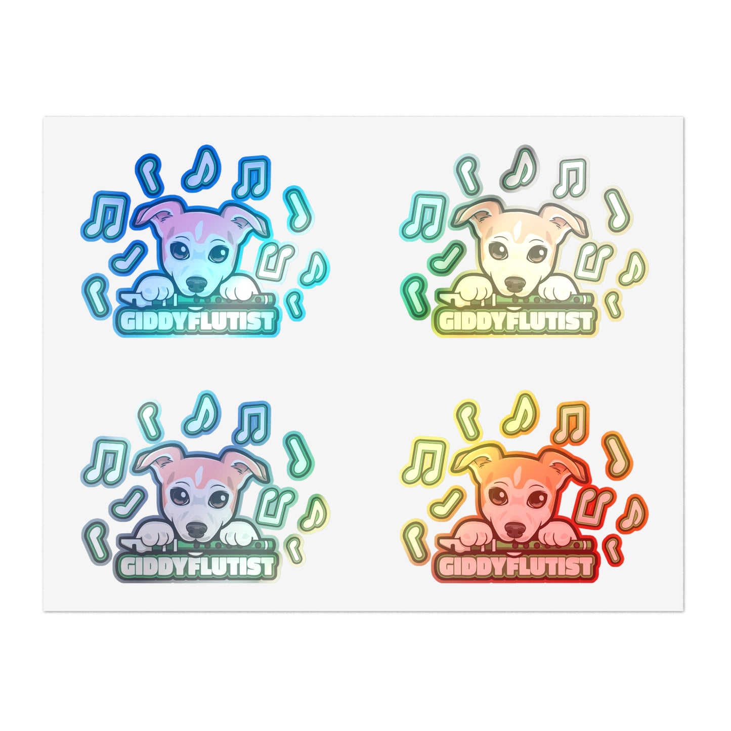 GiddyFlutist Notes Sticker Sheets