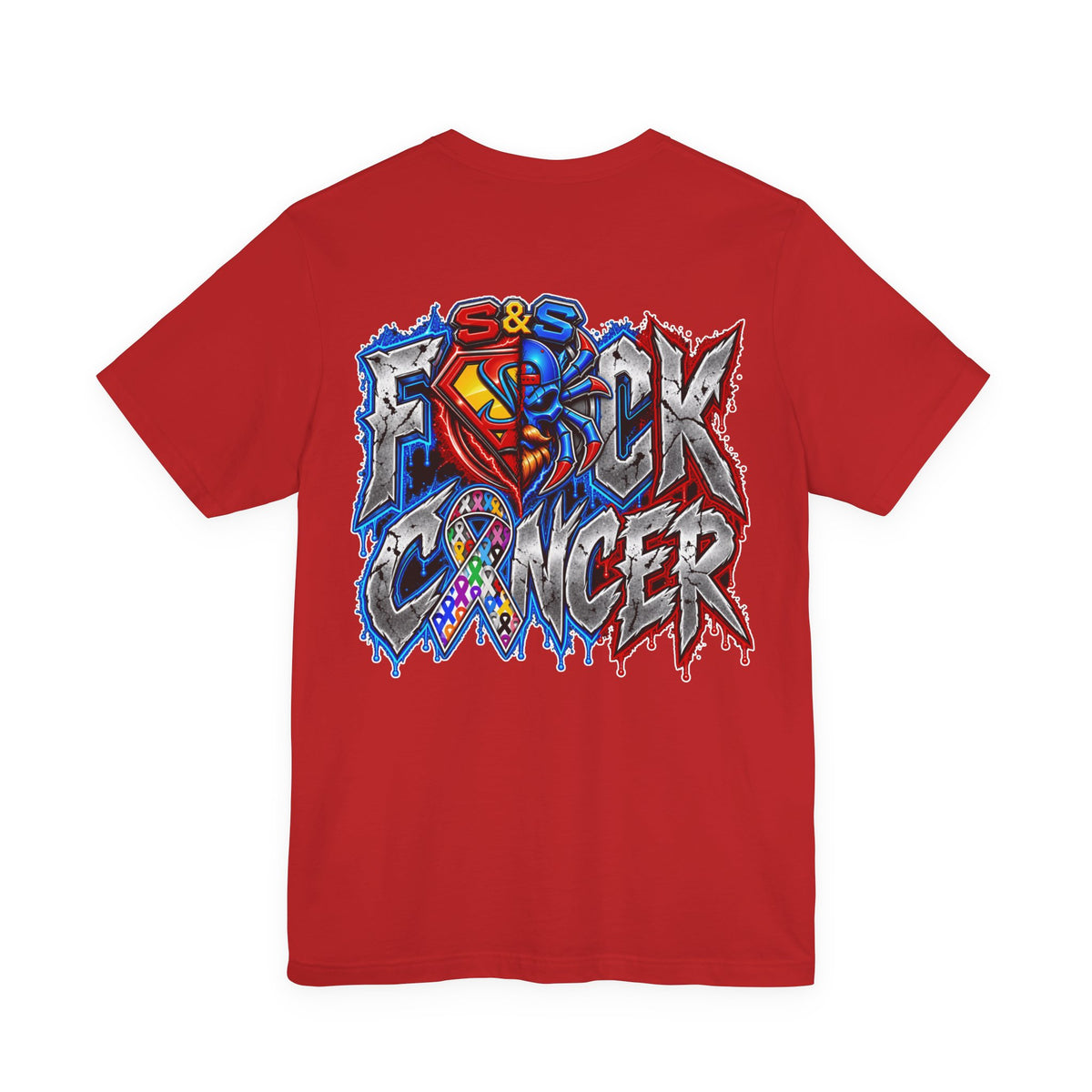 F*ck Cancer Spiderman 8888 & Superman85 Collab Unisex T-shirt