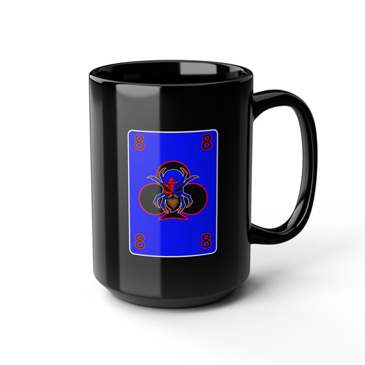 Spiderman8888 Club8888 Card Black Mug, 15oz
