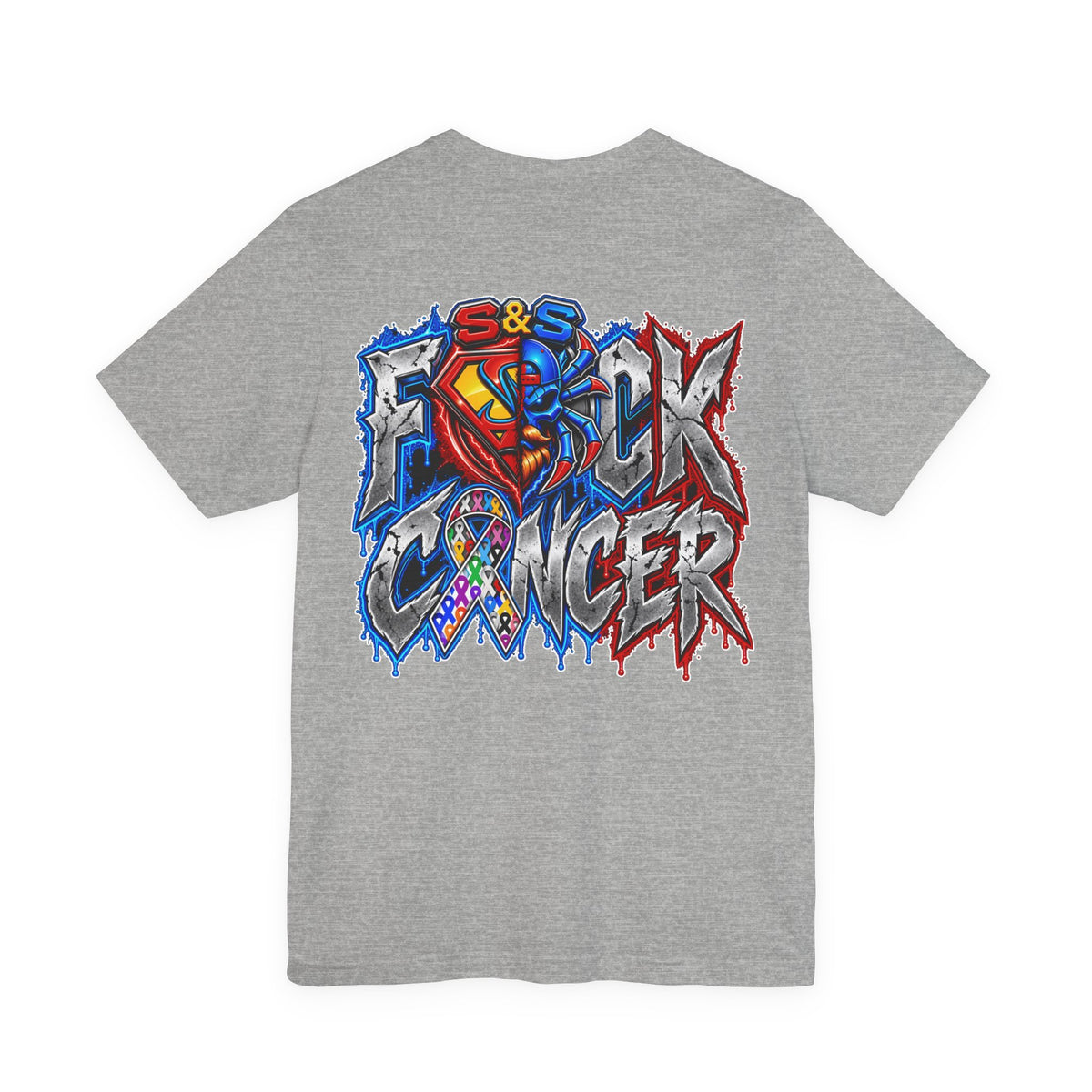 F*ck Cancer Spiderman 8888 & Superman85 Collab Unisex T-shirt