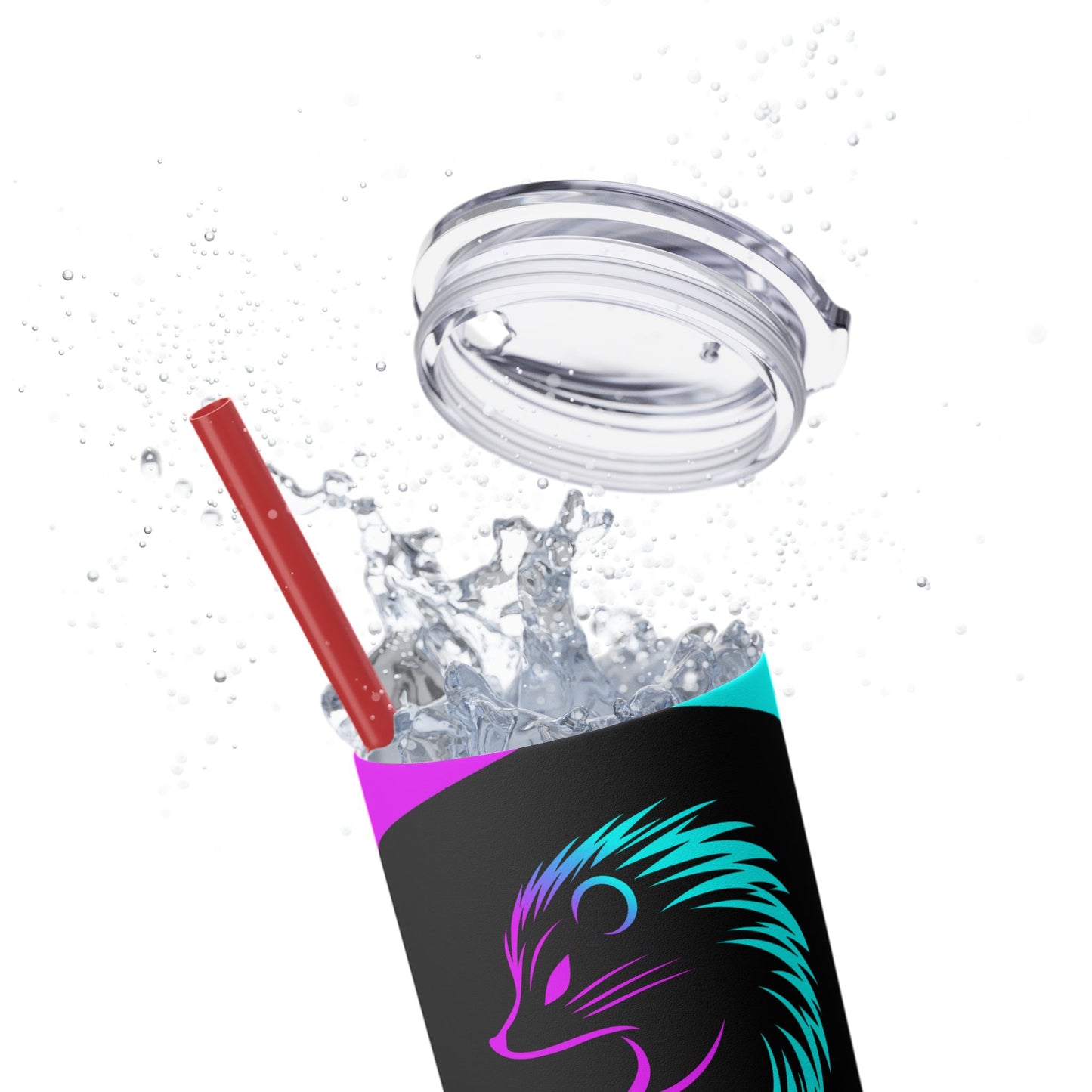 Kraven Quills Skinny Tumbler with Straw, 20oz