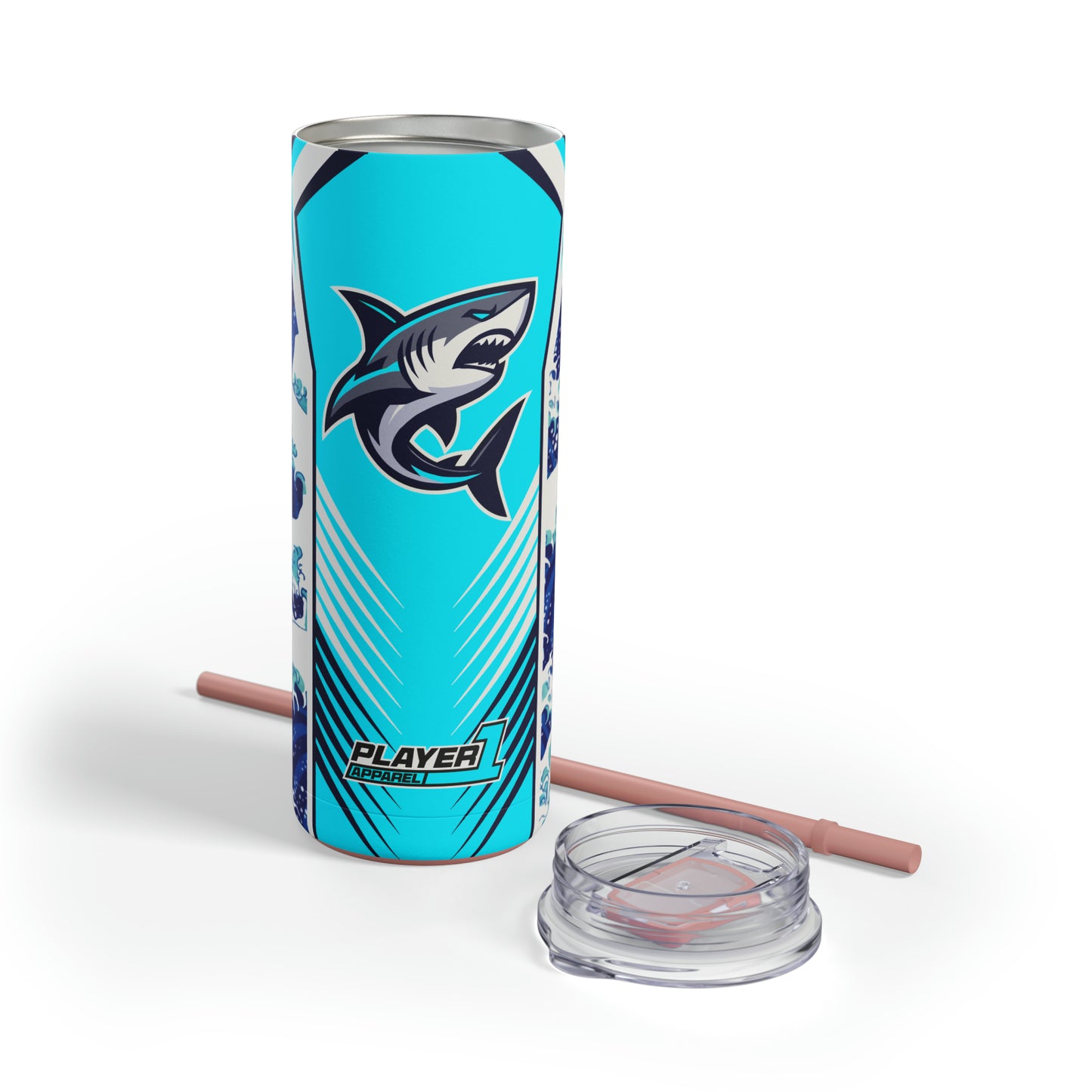 Casual Shark Skinny Matte Tumbler, 20oz