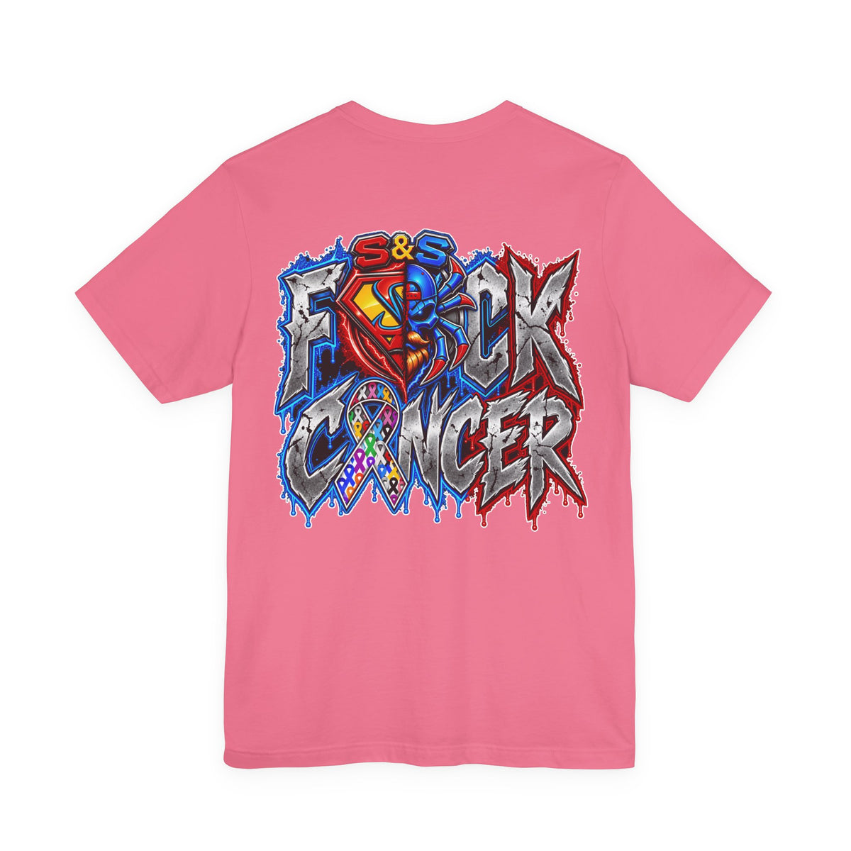 F*ck Cancer Spiderman 8888 & Superman85 Collab Unisex T-shirt