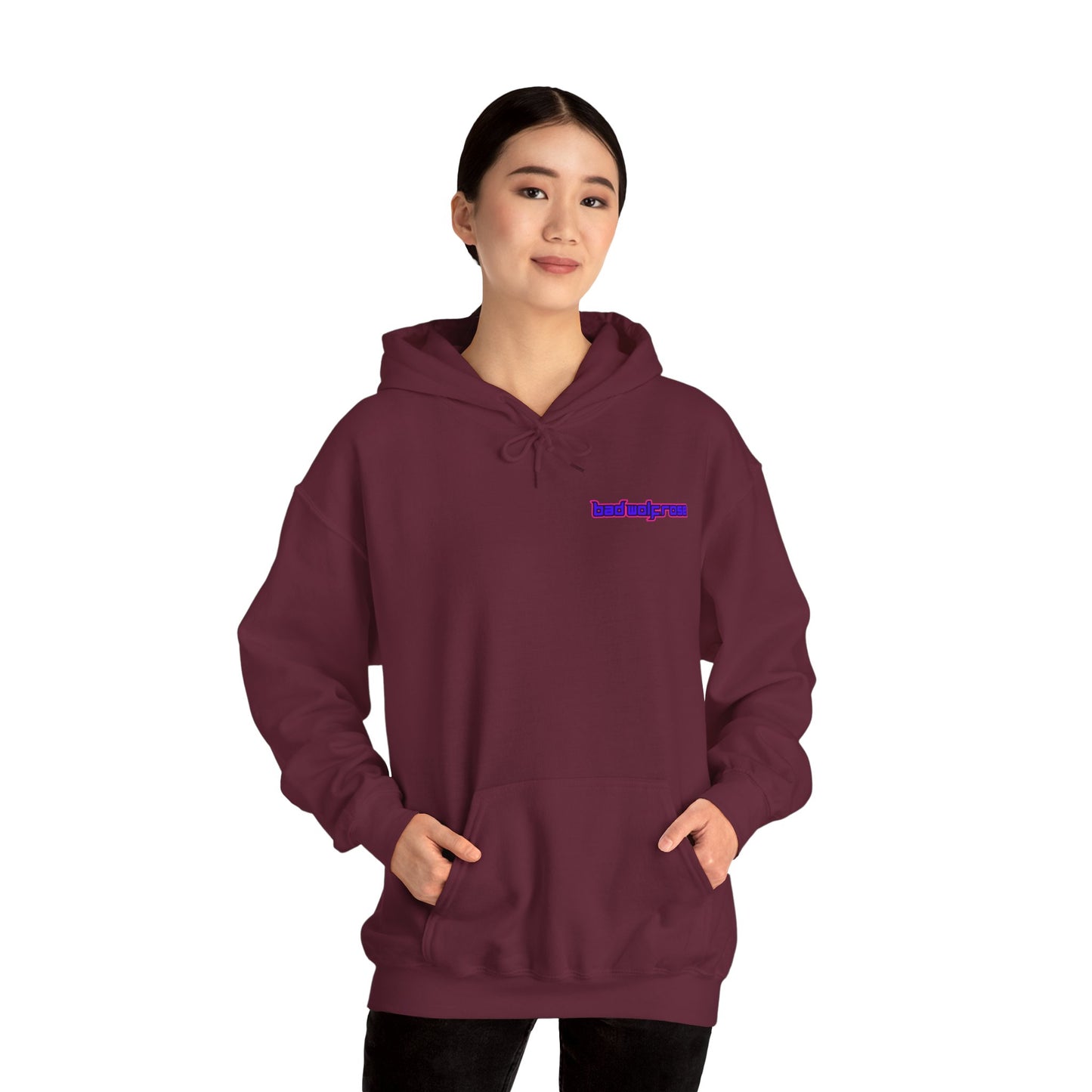 BadWolfRose Back Print Unisex Hoodie