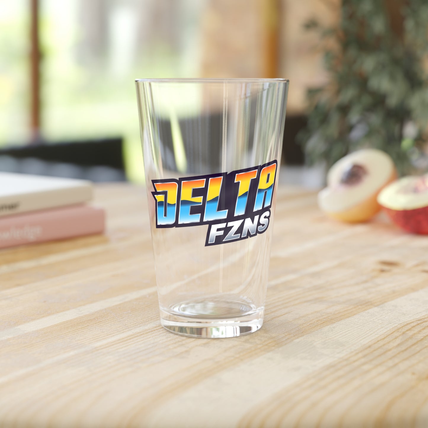 Delta FZNS Text Pint Glass, 16oz