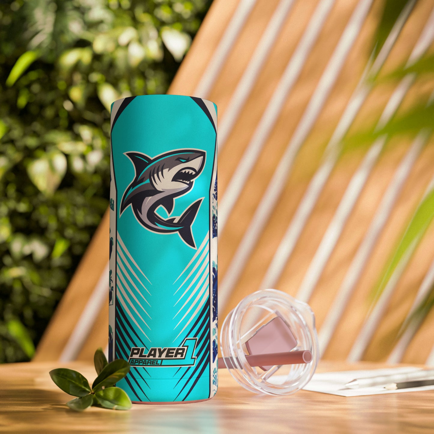 Casual Shark Skinny Matte Tumbler, 20oz