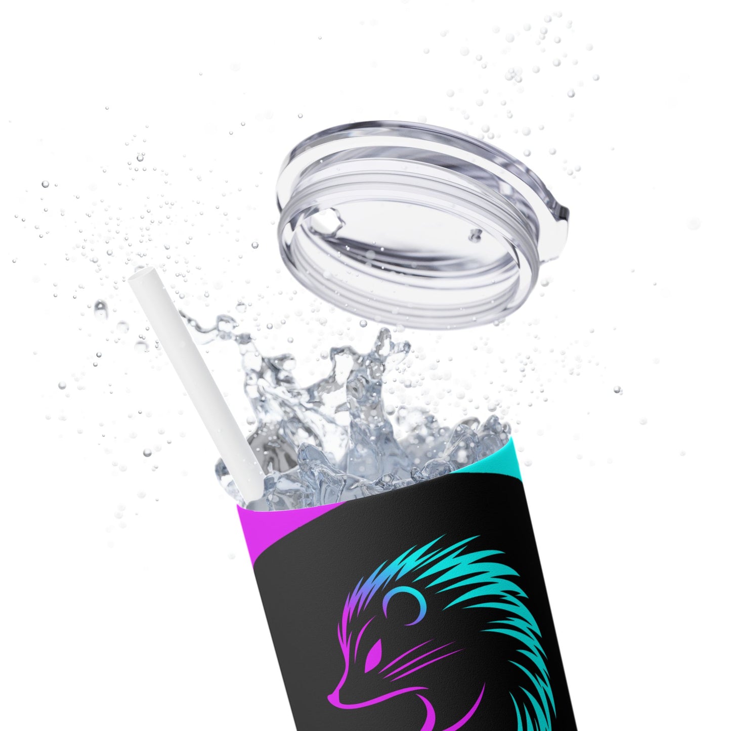 Kraven Quills Skinny Tumbler with Straw, 20oz