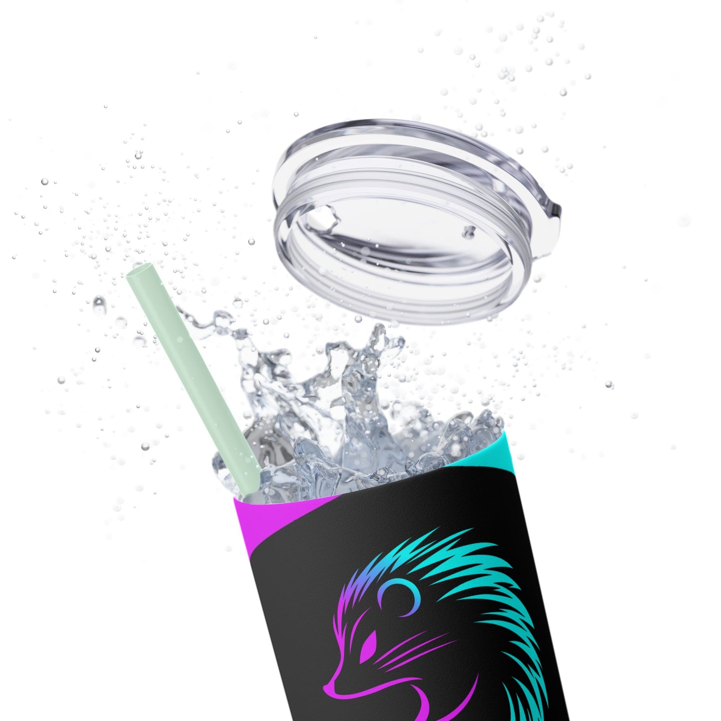 Kraven Quills Skinny Tumbler with Straw, 20oz