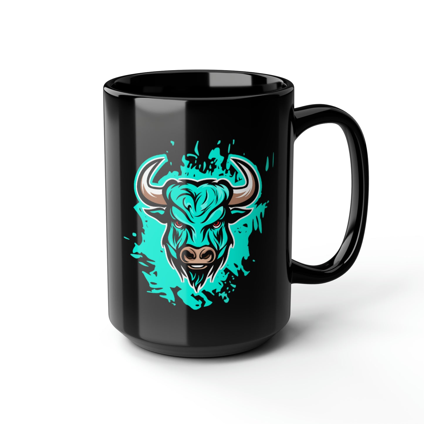 Rocky Buffulo Black Mug, 15oz