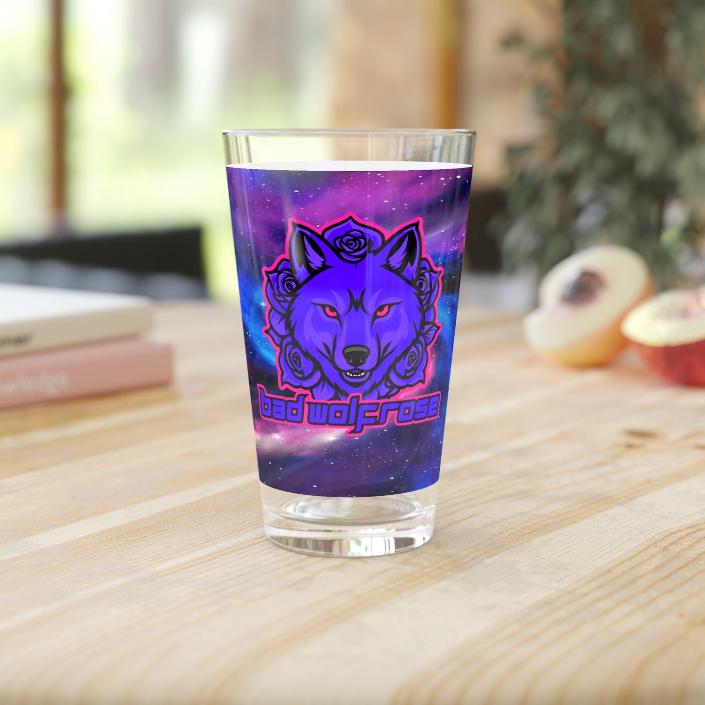 BadWolfRose Space Pint Glass, 16oz