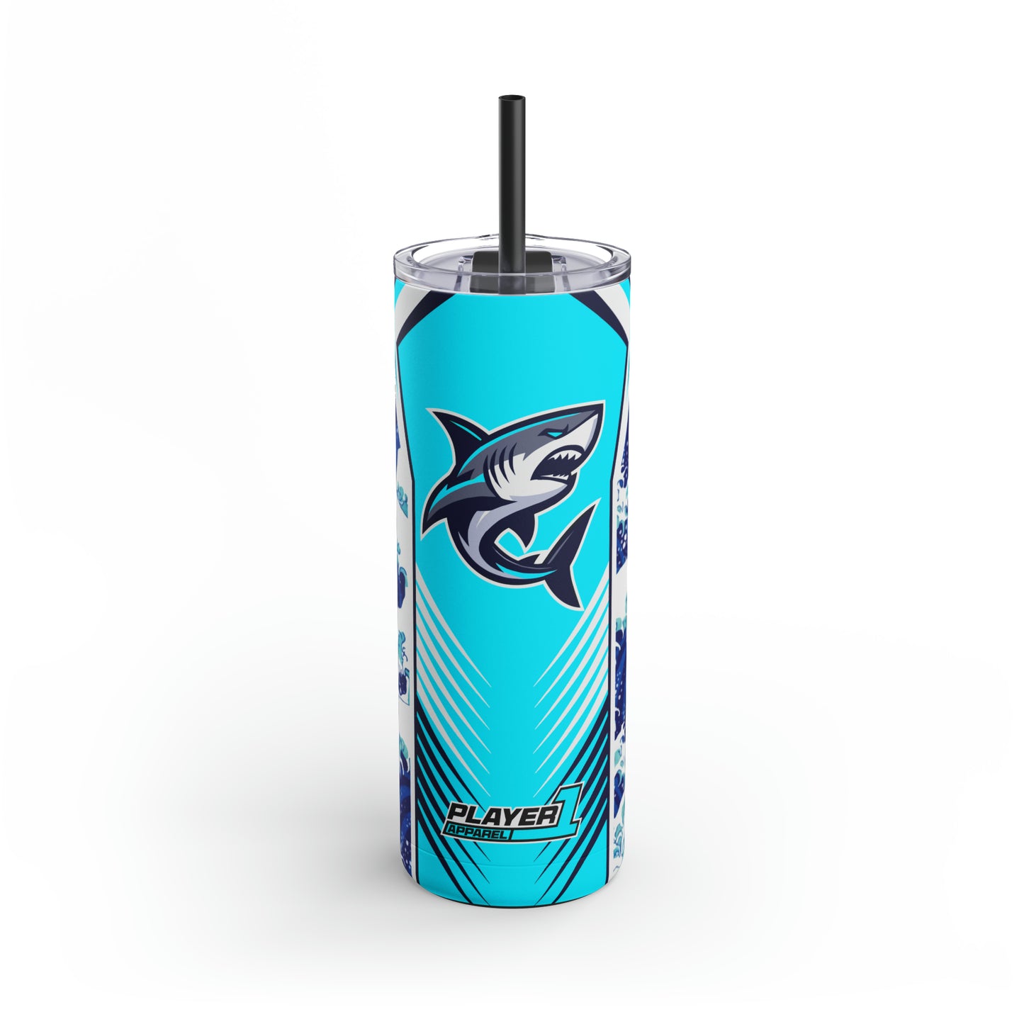 Casual Shark Skinny Matte Tumbler, 20oz