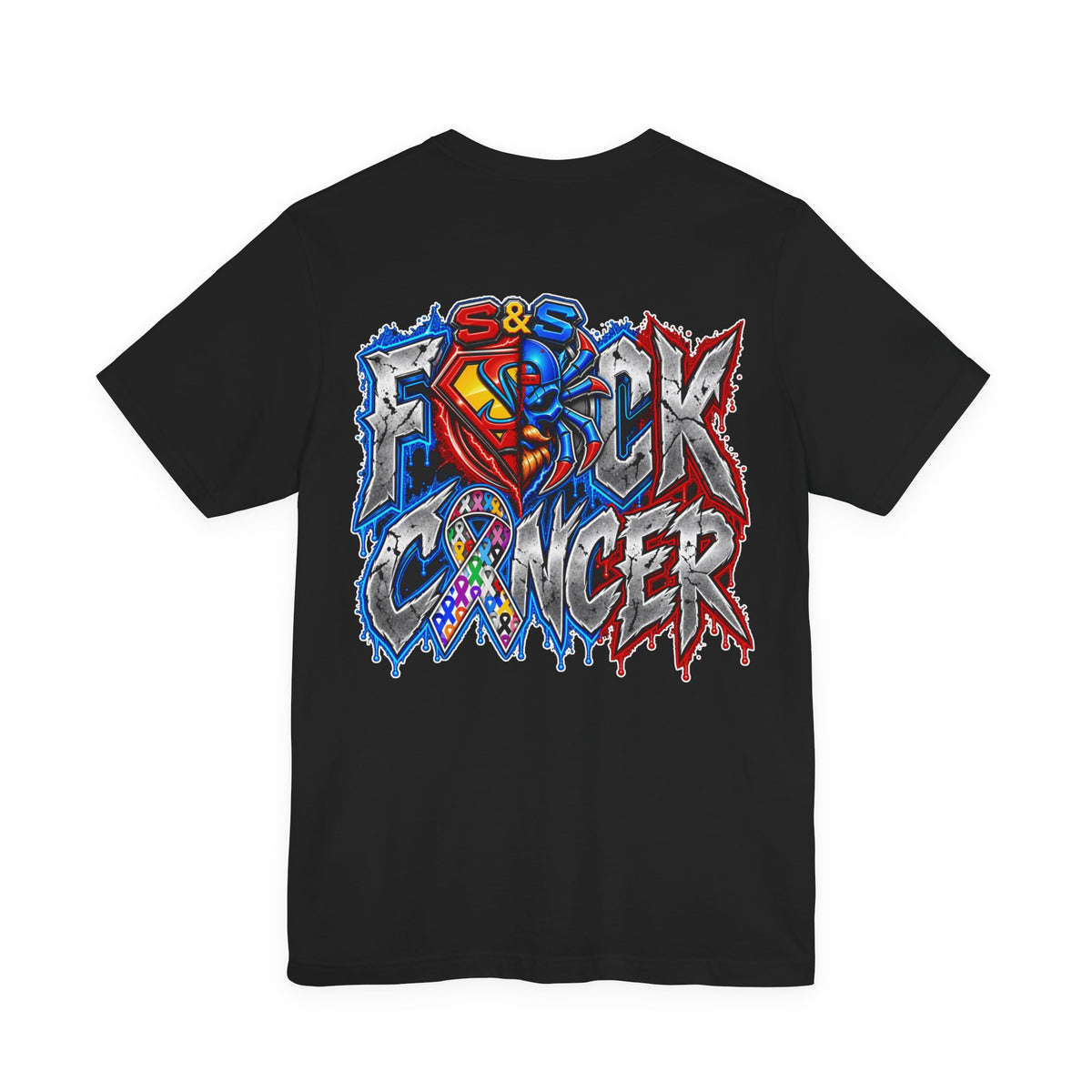F*ck Cancer Spiderman 8888 & Superman85 Collab Unisex T-shirt