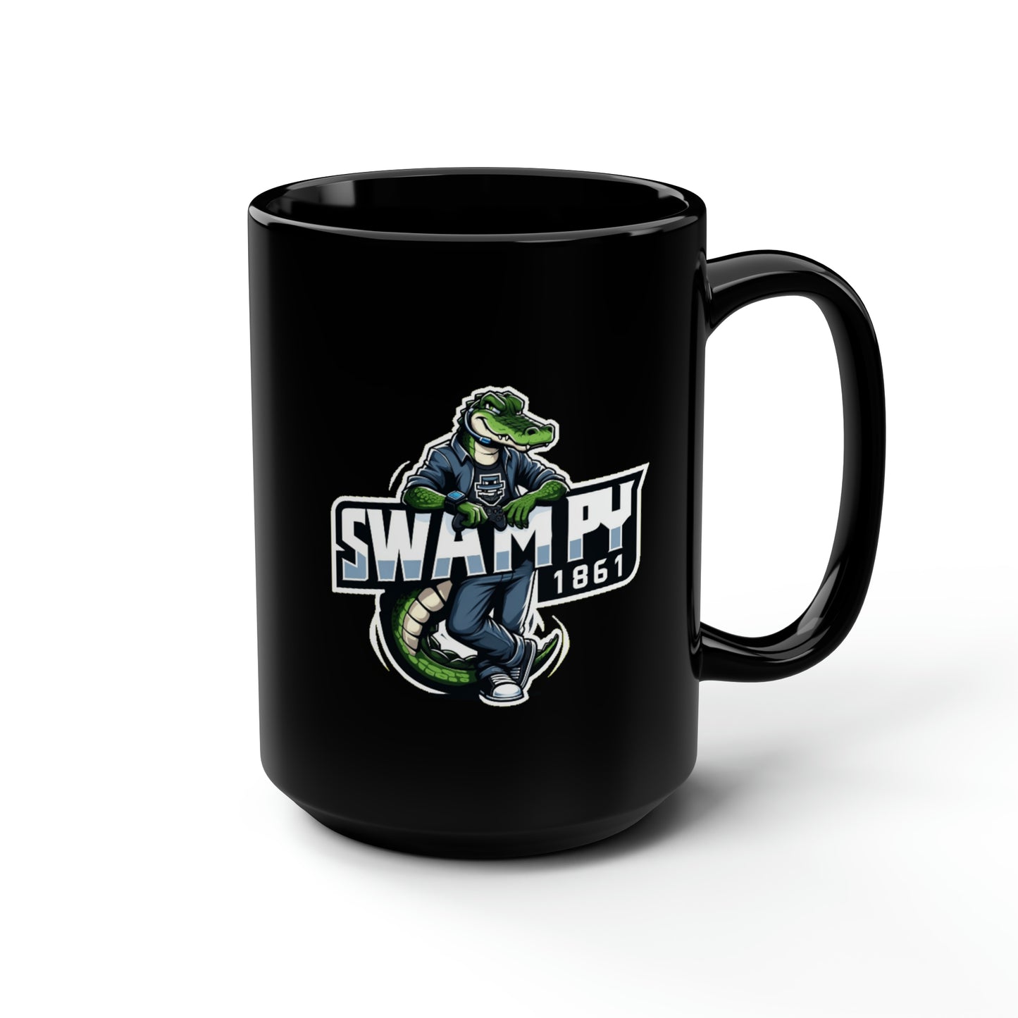 Swampy Black Mug, 15oz