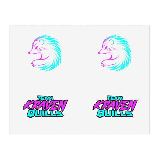 Team Kraven Quills Sticker Sheets