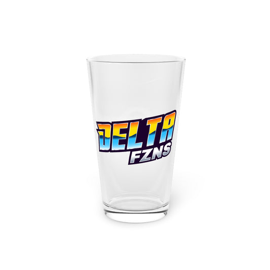 Delta FZNS Text Pint Glass, 16oz