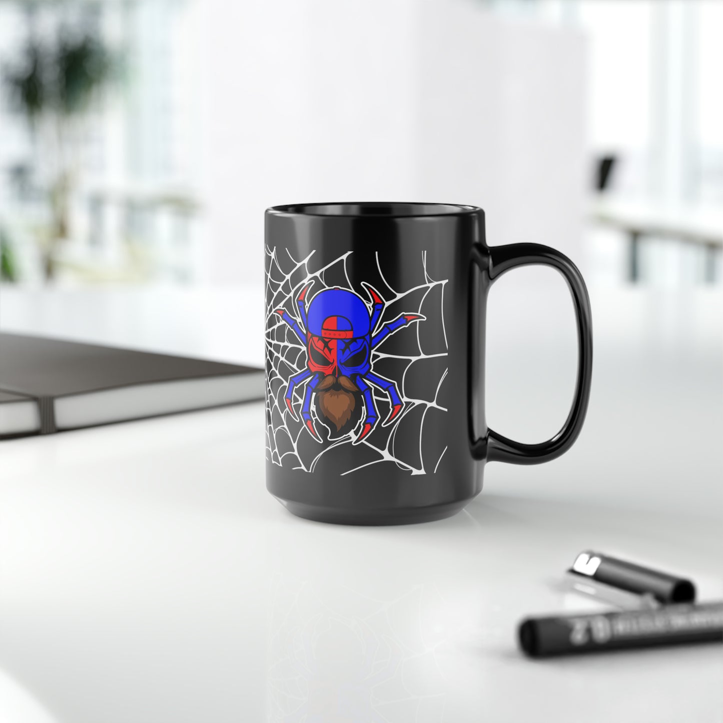 Spiderman8888 Black Mug, 15oz