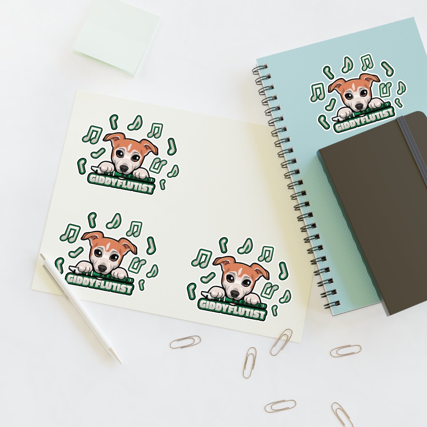 GiddyFlutist Notes Sticker Sheets