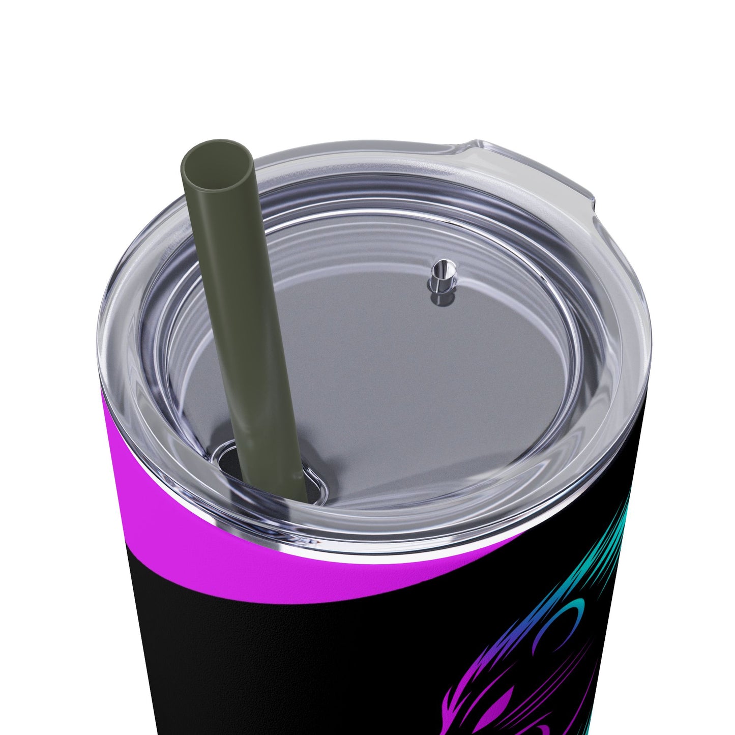 Kraven Quills Skinny Tumbler with Straw, 20oz