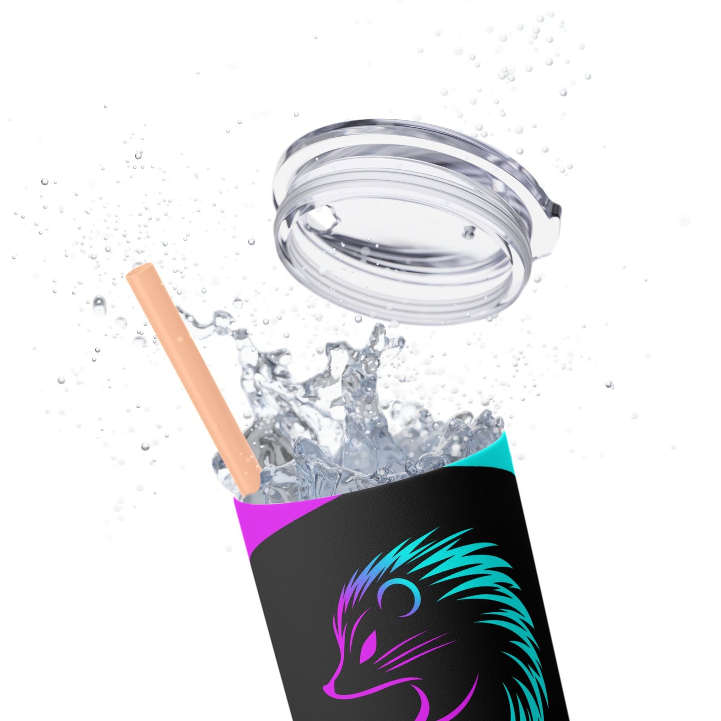 Kraven Quills Skinny Tumbler with Straw, 20oz