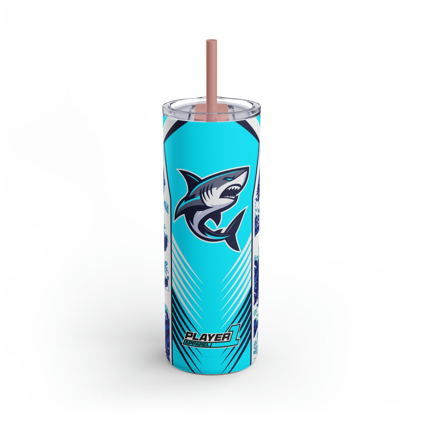 Casual Shark Skinny Matte Tumbler, 20oz