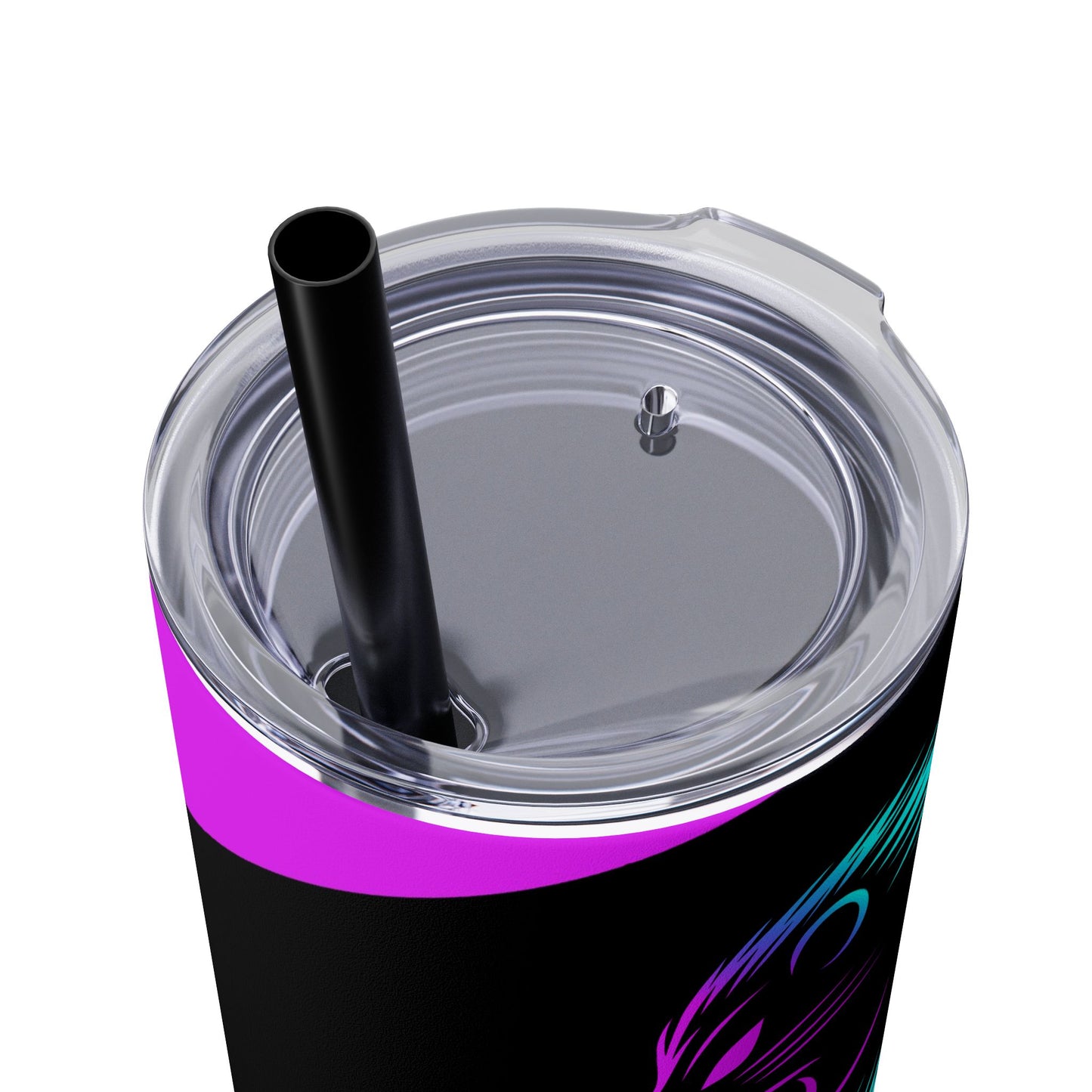 Kraven Quills Skinny Tumbler with Straw, 20oz