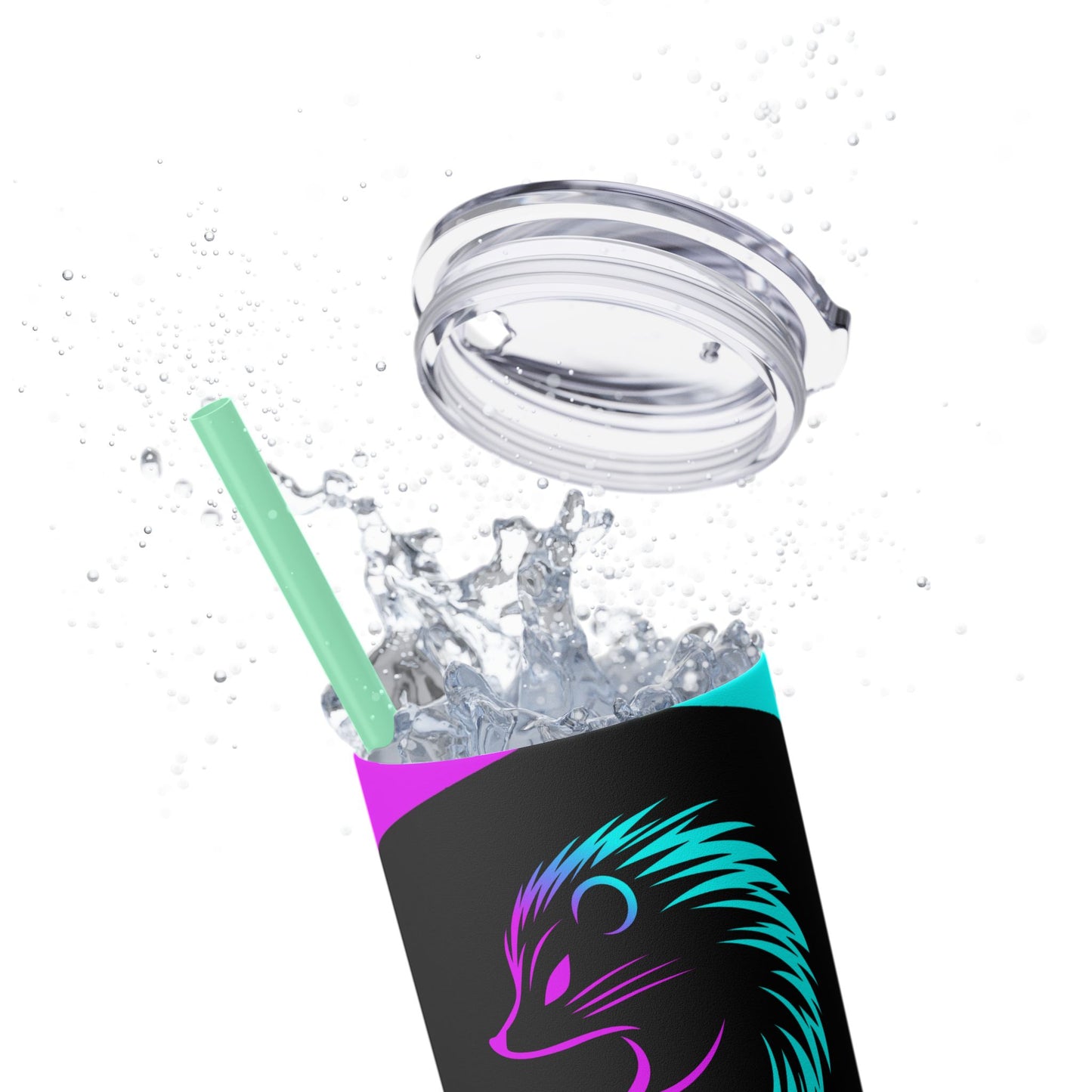 Kraven Quills Skinny Tumbler with Straw, 20oz