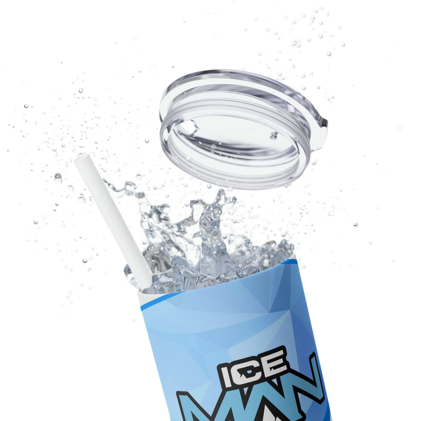 IceMan Skinny Tumbler with Straw, 20oz