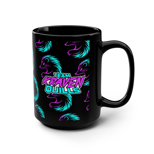 Team Kraven Quills Black Mug, 15oz