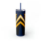 ILikeCheese3434 Skinny Tumbler with Straw, 20oz