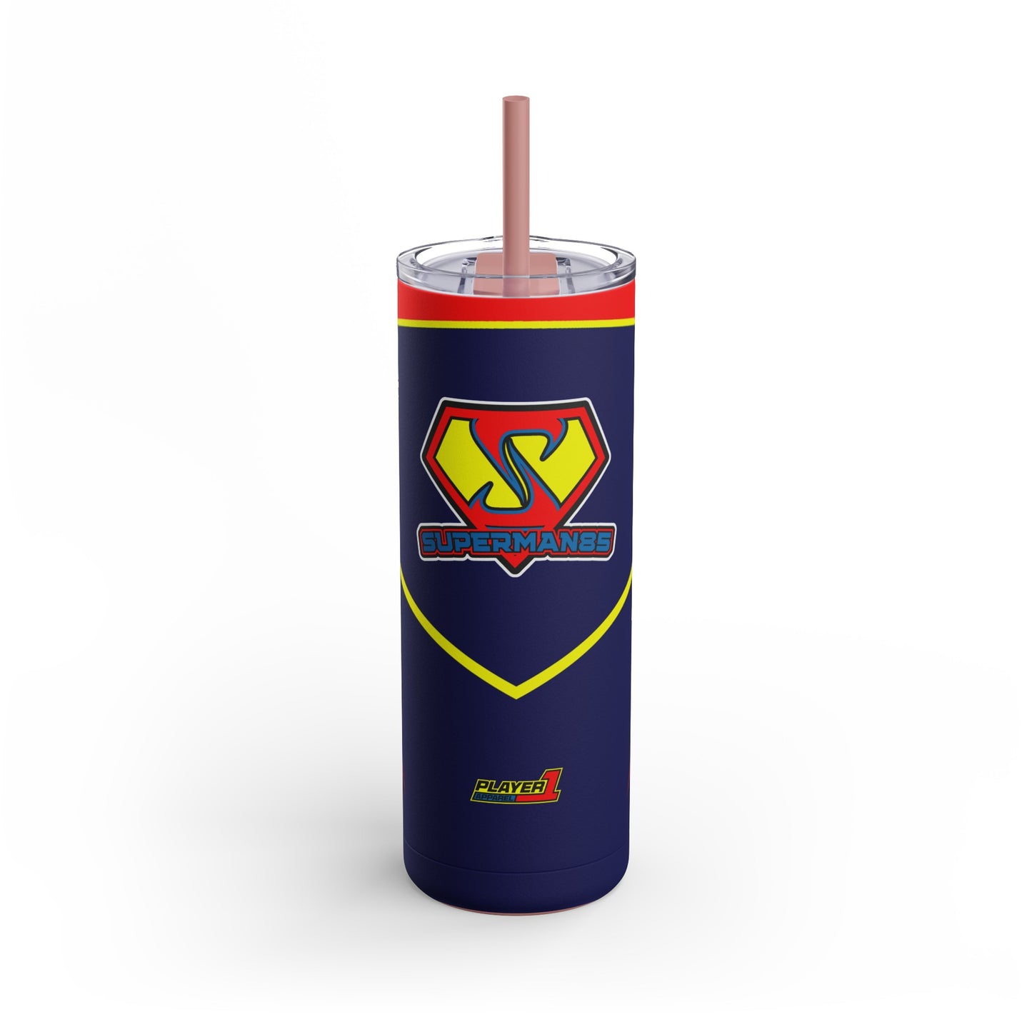 Superman85 Skinny Matte Tumbler, 20oz