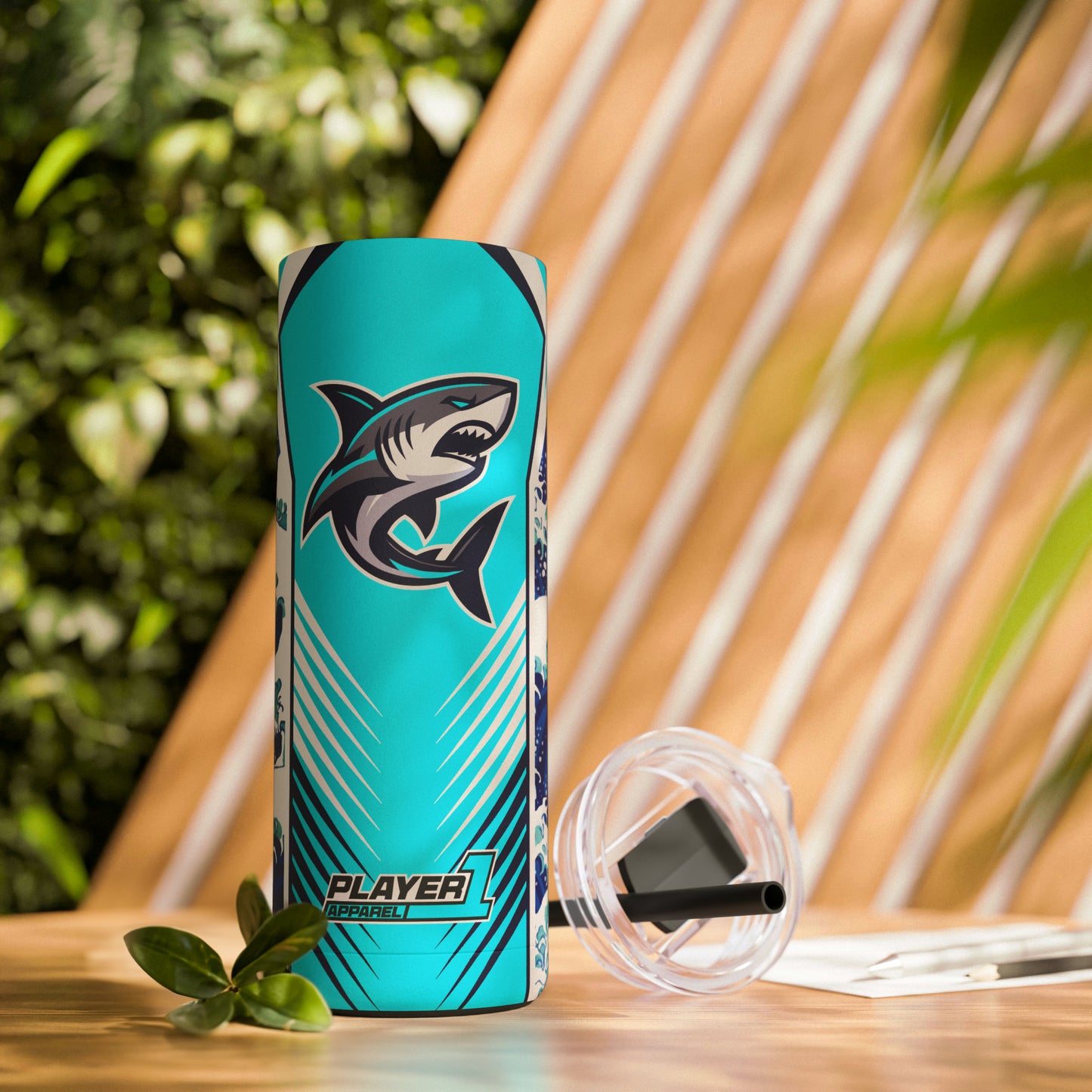 Casual Shark Skinny Matte Tumbler, 20oz