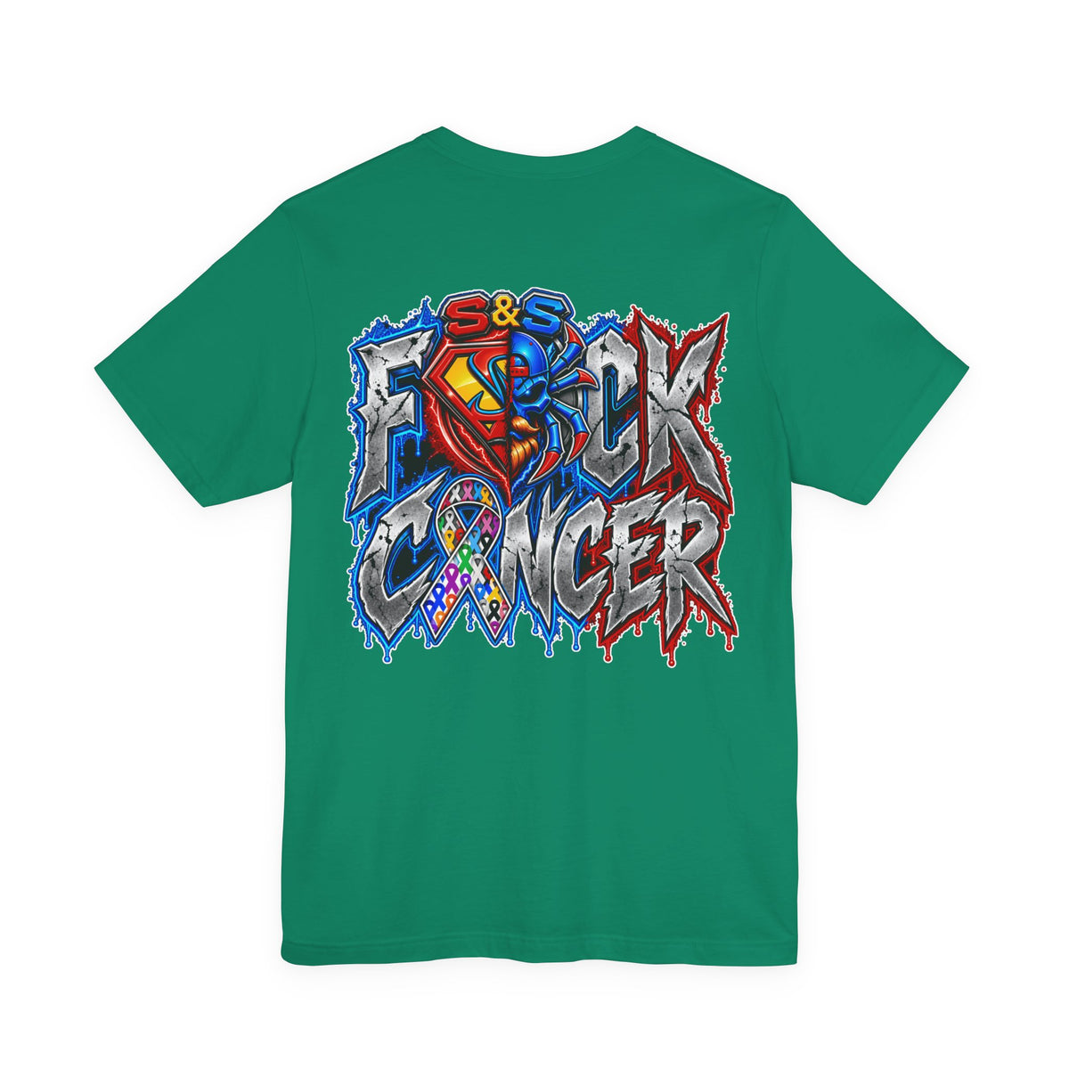 F*ck Cancer Spiderman 8888 & Superman85 Collab Unisex T-shirt