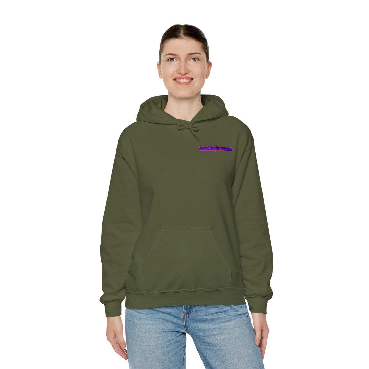 BadWolfRose Back Print Unisex Hoodie