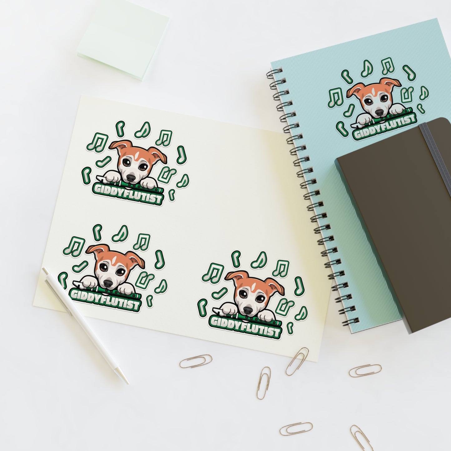 GiddyFlutist Notes Sticker Sheets