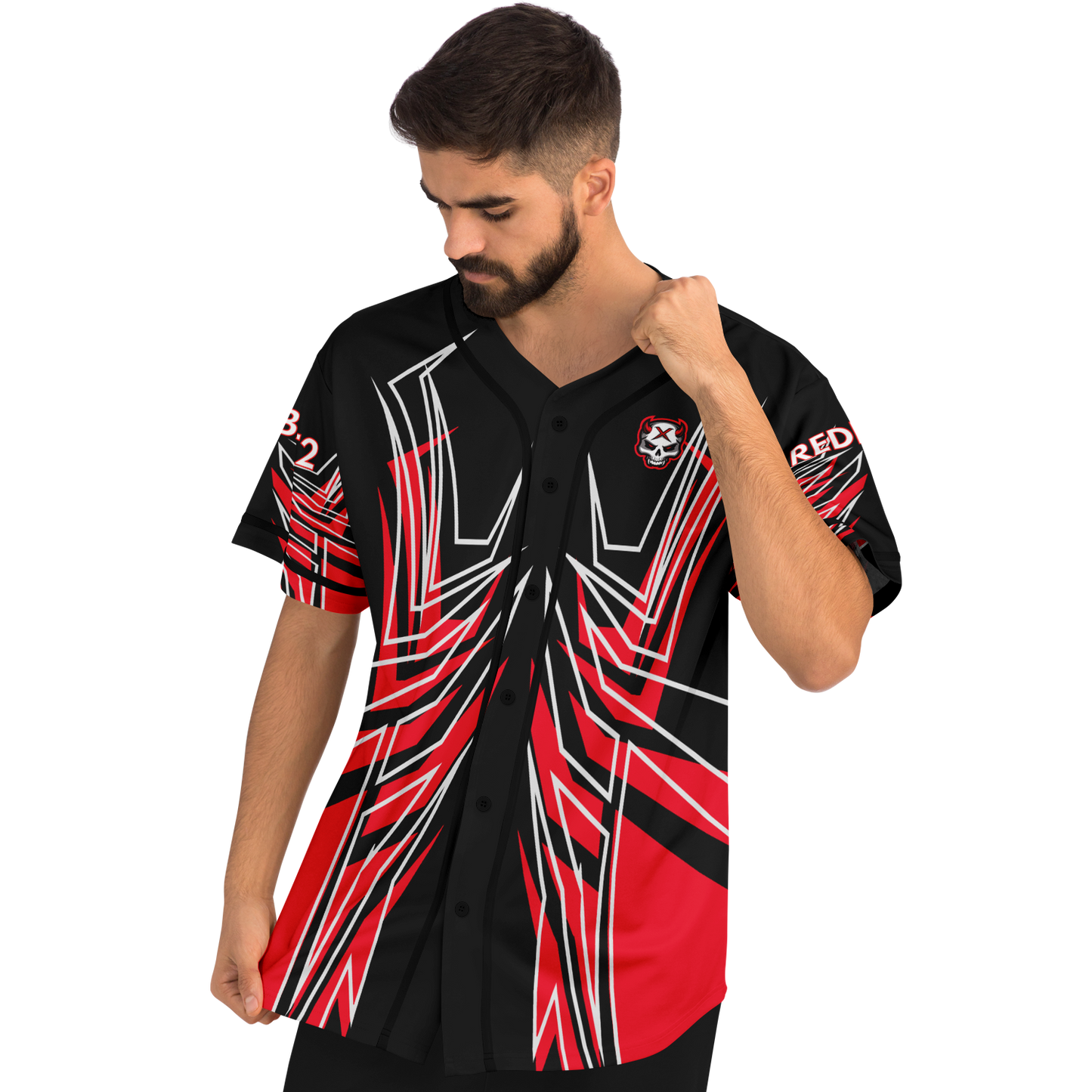 Red Bit Baseball Jersey