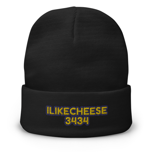 ILikeCheese3434 Embroidered Beanie