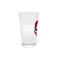 Red Bit Pint Glass, 16oz
