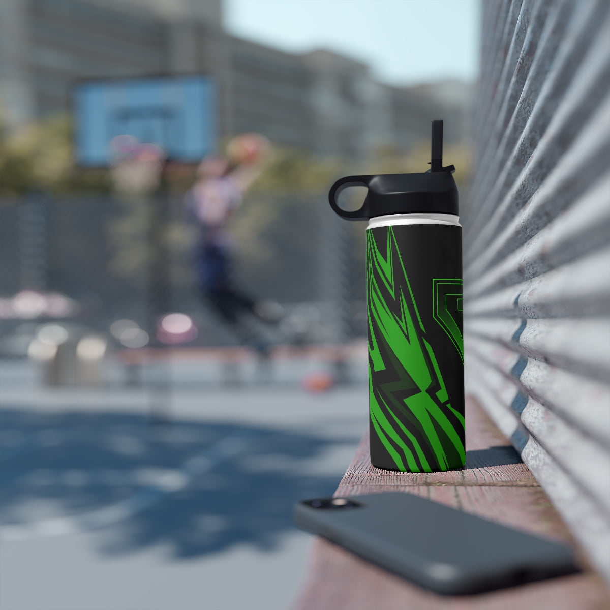 JJ Green Giant Stainless Steel Water Bottle, Standard Lid