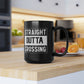 Straight Outta Crossing Black Mug, 15oz