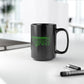 Green Giant Text Black Mug, 15oz