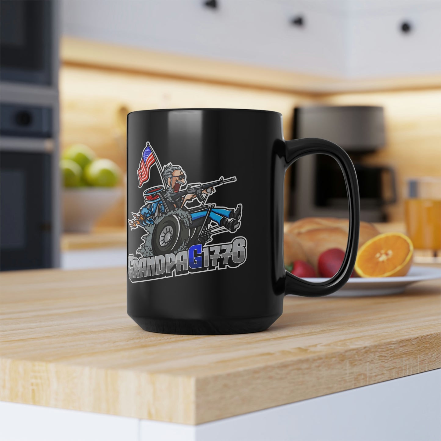 GrandpaG Black Mug, 15oz